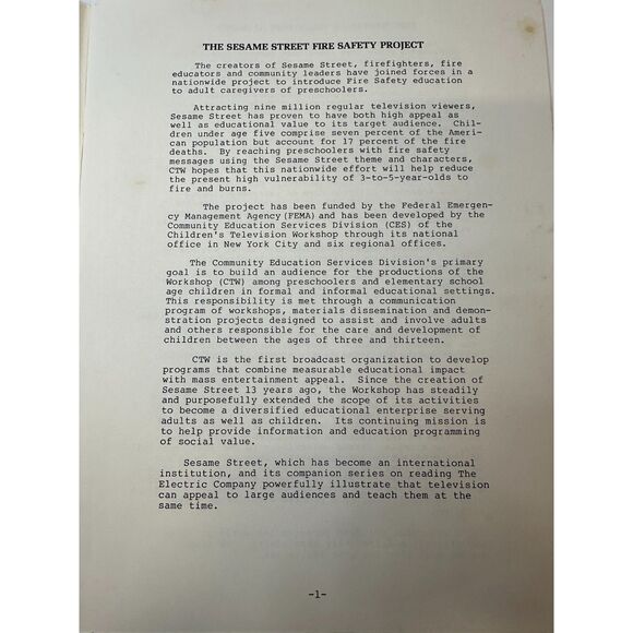 Sesame Street Fire Safety Resource Book 1982 Scripts Drills Rare VHTF - Picture 6 of 11